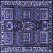 Square Persian Blue Traditional Rug, tr2315blu