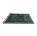 Sideview of Machine Washable Persian Light Blue Traditional Rug, wshtr2315lblu