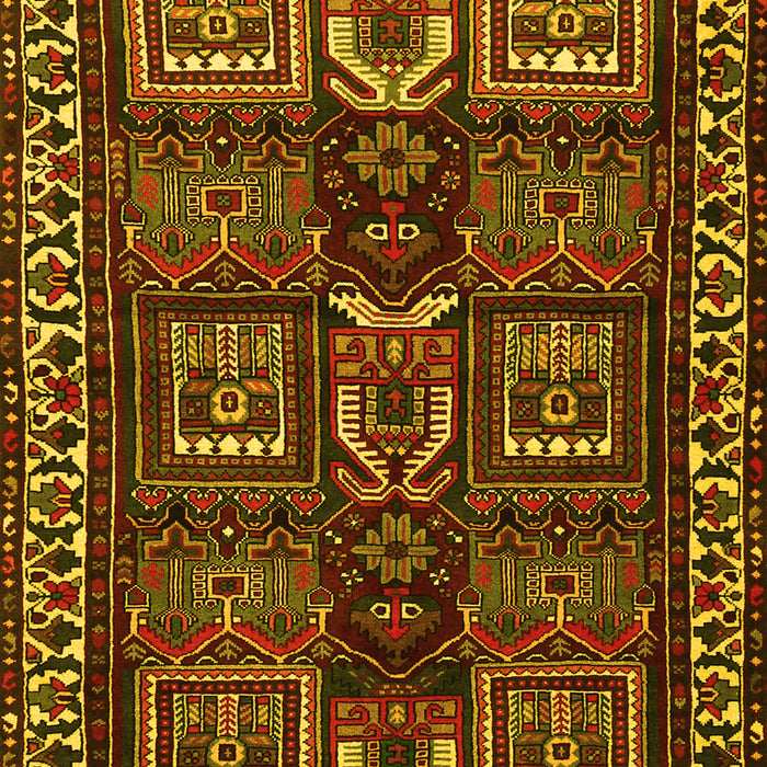 Machine Washable Persian Yellow Traditional Rug, wshtr2315yw