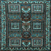 Square Persian Light Blue Traditional Rug, tr2315lblu