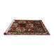 Sideview of Machine Washable Traditional Dark Almond Brown Rug, wshtr2316