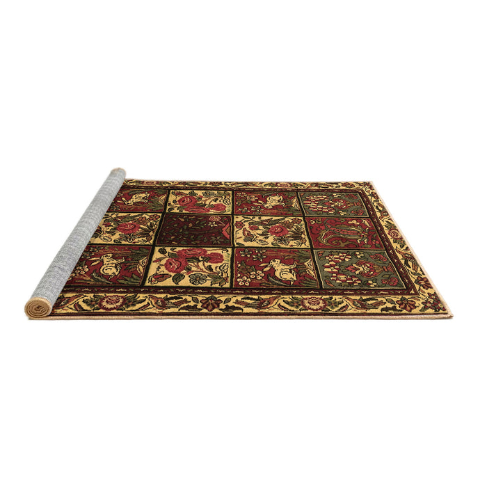 Sideview of Machine Washable Animal Brown Traditional Rug, wshtr2316brn