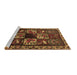 Sideview of Machine Washable Animal Brown Traditional Rug, wshtr2316brn