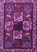 Machine Washable Animal Purple Traditional Area Rugs, wshtr2316pur