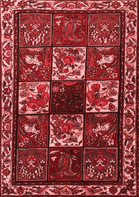 Animal Red Traditional Rug, tr2316red