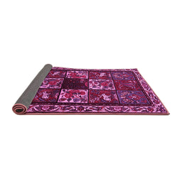 Sideview of Animal Pink Traditional Rug, tr2316pnk