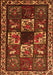 Animal Orange Traditional Rug, tr2316org