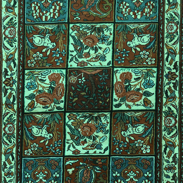 Machine Washable Animal Turquoise Traditional Area Rugs, wshtr2316turq