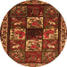 Square Animal Orange Traditional Rug, tr2316org