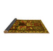 Sideview of Animal Yellow Traditional Rug, tr2316yw