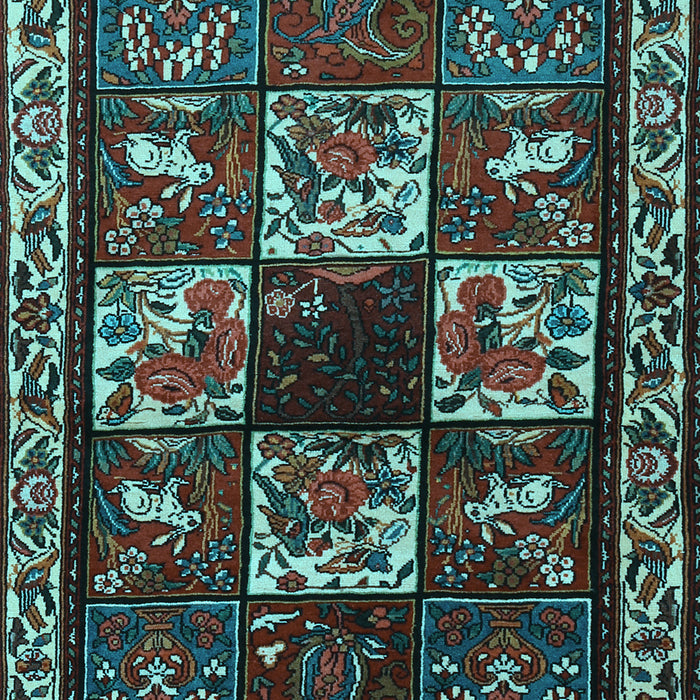 Machine Washable Animal Light Blue Traditional Rug, wshtr2316lblu