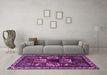 Machine Washable Animal Purple Traditional Area Rugs in a Living Room, wshtr2316pur