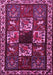 Machine Washable Animal Pink Traditional Rug, wshtr2316pnk