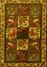 Animal Yellow Traditional Rug, tr2316yw