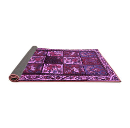 Sideview of Animal Purple Traditional Rug, tr2316pur
