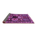 Sideview of Animal Purple Traditional Rug, tr2316pur