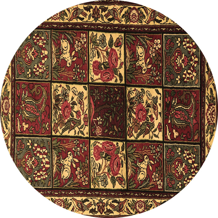 Round Machine Washable Animal Brown Traditional Rug, wshtr2316brn