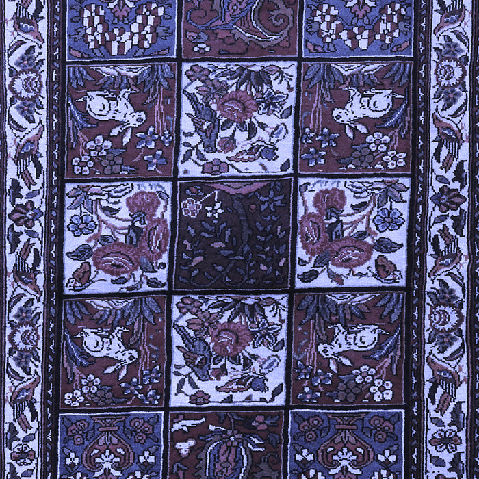 Machine Washable Animal Blue Traditional Rug, wshtr2316blu