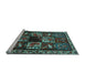 Sideview of Machine Washable Animal Light Blue Traditional Rug, wshtr2316lblu