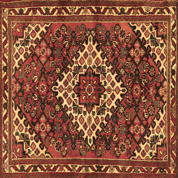Square Persian Brown Traditional Rug, tr2317brn