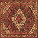 Square Persian Brown Traditional Rug, tr2317brn