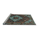 Sideview of Machine Washable Persian Light Blue Traditional Rug, wshtr2317lblu