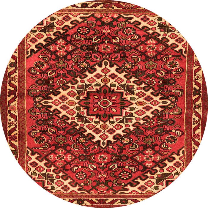 Square Persian Orange Traditional Rug, tr2317org