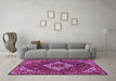 Machine Washable Persian Purple Traditional Area Rugs in a Living Room, wshtr2317pur