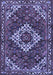 Machine Washable Persian Blue Traditional Rug, wshtr2317blu