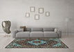 Machine Washable Persian Light Blue Traditional Rug in a Living Room, wshtr2317lblu