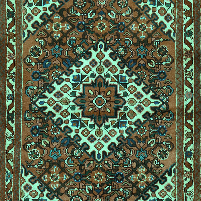 Machine Washable Persian Turquoise Traditional Area Rugs, wshtr2317turq