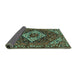 Sideview of Persian Turquoise Traditional Rug, tr2317turq