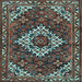 Square Persian Light Blue Traditional Rug, tr2317lblu