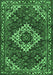 Machine Washable Persian Emerald Green Traditional Area Rugs, wshtr2317emgrn