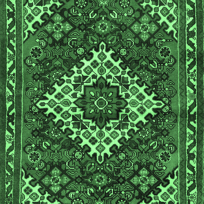 Machine Washable Persian Emerald Green Traditional Area Rugs, wshtr2317emgrn