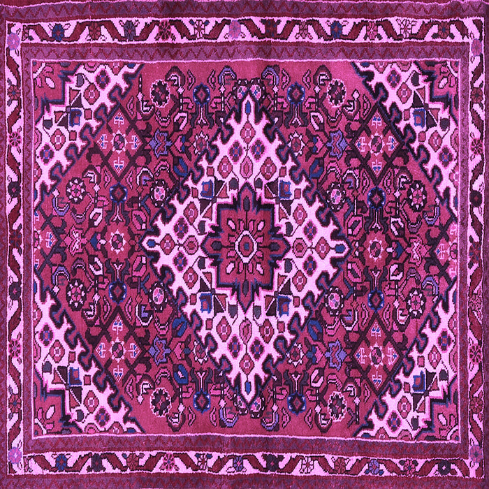 Square Persian Purple Traditional Rug, tr2317pur