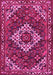 Machine Washable Persian Pink Traditional Rug, wshtr2317pnk