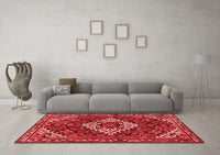 Machine Washable Persian Red Traditional Rug, wshtr2317red