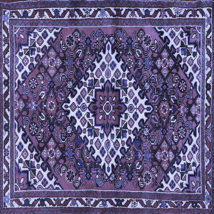 Square Persian Blue Traditional Rug, tr2317blu