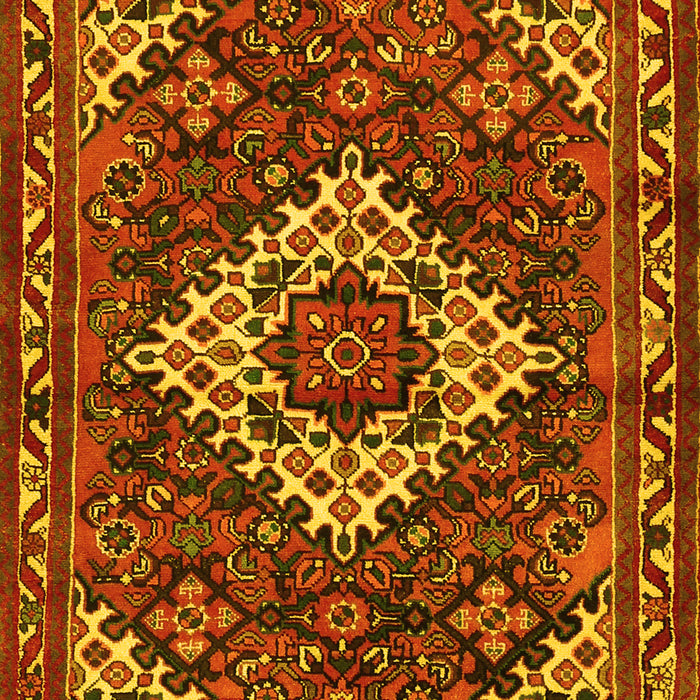 Machine Washable Persian Yellow Traditional Rug, wshtr2317yw