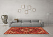 Machine Washable Persian Orange Traditional Area Rugs in a Living Room, wshtr2317org