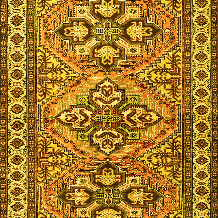 Machine Washable Persian Yellow Traditional Rug, wshtr2318yw