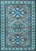 Machine Washable Persian Light Blue Traditional Rug, wshtr2318lblu