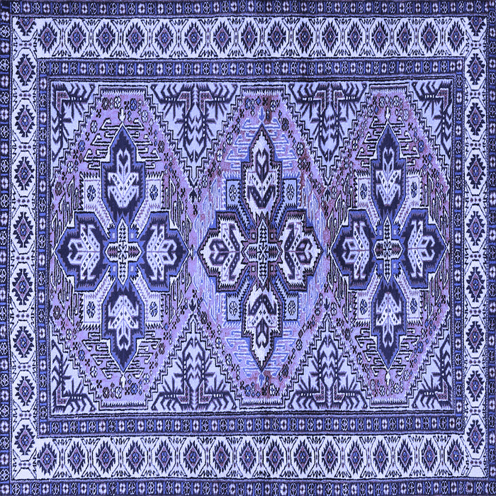 Square Persian Blue Traditional Rug, tr2318blu