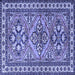 Square Persian Blue Traditional Rug, tr2318blu