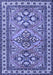 Machine Washable Persian Blue Traditional Rug, wshtr2318blu