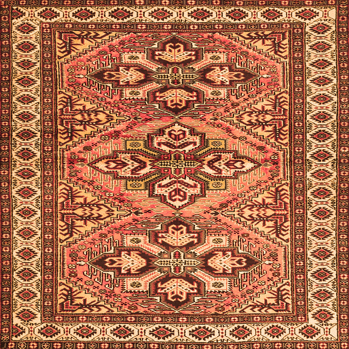 Serging Thickness of Persian Orange Traditional Rug, tr2318org