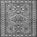 Round Machine Washable Persian Gray Traditional Rug, wshtr2318gry