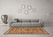 Machine Washable Persian Brown Traditional Rug in a Living Room,, wshtr2318brn