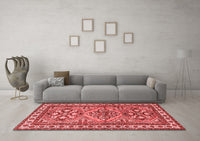 Machine Washable Persian Red Traditional Rug, wshtr2318red